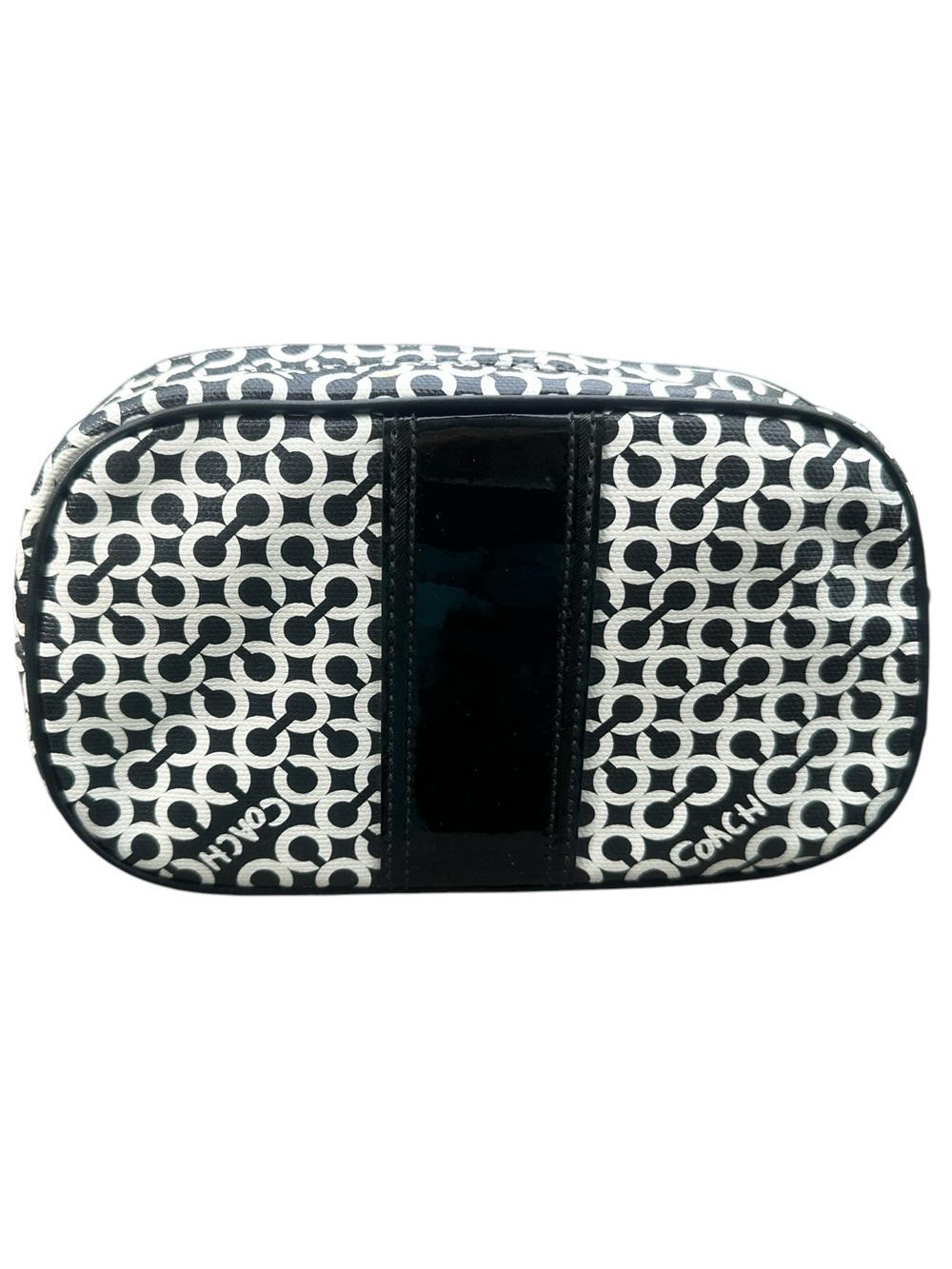 Coach Op Art Y2K Black and White Logo Print Cosmetic Pouch - Picture 4 of 7
